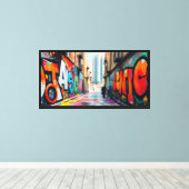Street art - canvas afdruk (Insitu (Houten vloer))