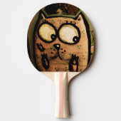 Street Art Cat Tafeltennisbatje (Achterkant)