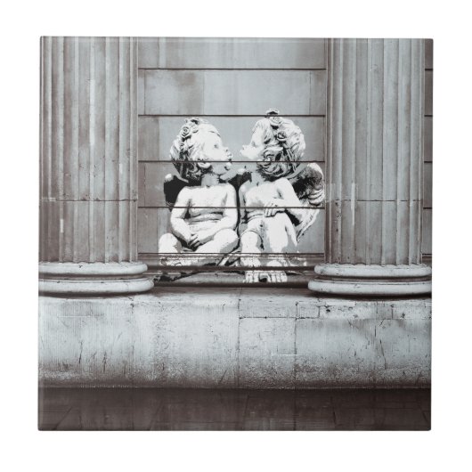 Street Art cherubs Tegeltje (Voorkant)