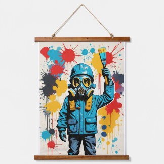 Street Art Gas Mask Muur Decor Hangend Wandkleed