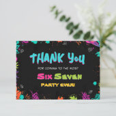 Street Art Graffiti 6 to 7 Birthday Bedankkaart (Staand voorkant)