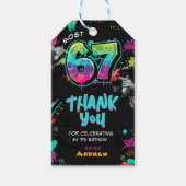 Street Art Graffiti 6 to 7 Birthday Cadeaulabel (Voorkant)