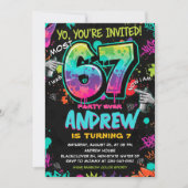 Street Art Graffiti 6 to 7 Birthday Kaart (Voorkant)