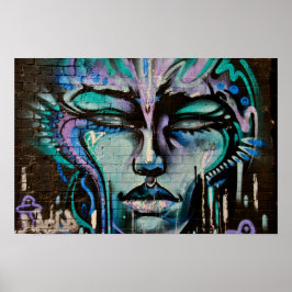 Street Art Graffiti Digbeth Birmingham Verenigd Ko Poster