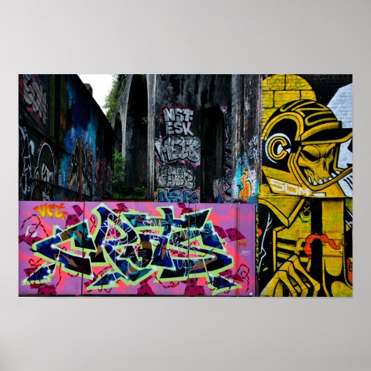 Street Art Graffiti Digbeth Birmingham Verenigd Ko Poster (Voorkant)