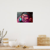 Street Art Graffiti Digbeth Birmingham Verenigd Ko Poster (Keuken)