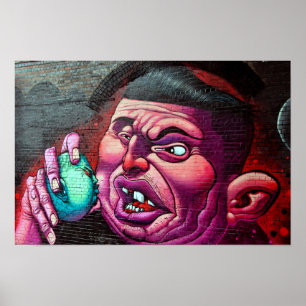 Street Art Graffiti Digbeth Birmingham Verenigd Ko Poster