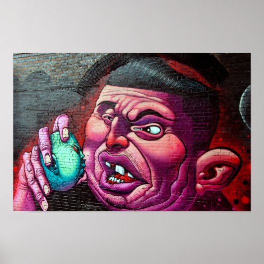 Street Art Graffiti Digbeth Birmingham Verenigd Ko Poster (Voorkant)