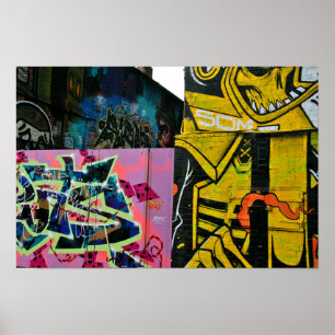 Street Art Graffiti Digbeth Birmingham Verenigd Ko Poster