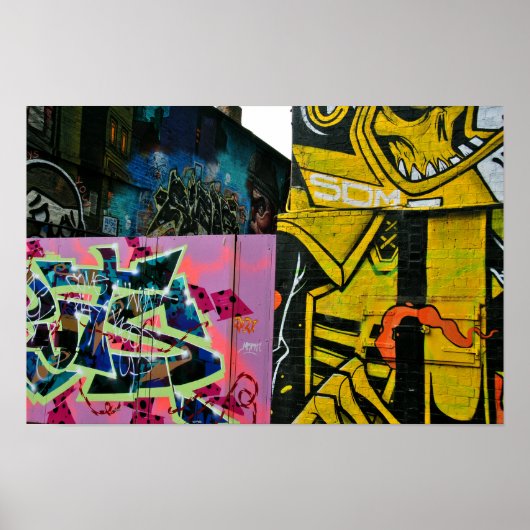 Street Art Graffiti Digbeth Birmingham Verenigd Ko Poster (Voorkant)