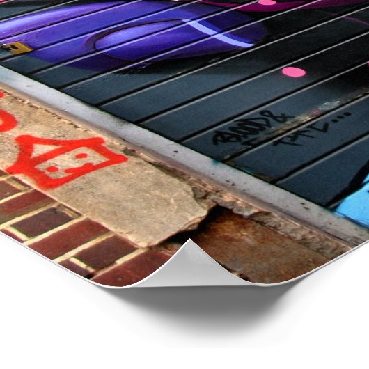 Street Art Graffiti Digbeth Birmingham Verenigd Ko Poster (Hoek)