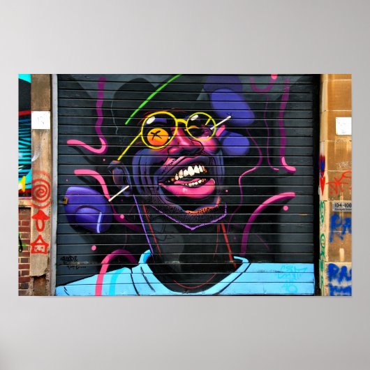 Street Art Graffiti Digbeth Birmingham Verenigd Ko Poster (Voorkant)