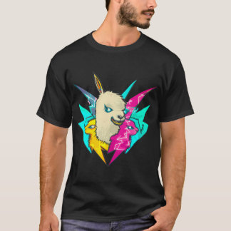 Street Art Graffiti Kleurrijke Thunder Llamas T-shirt