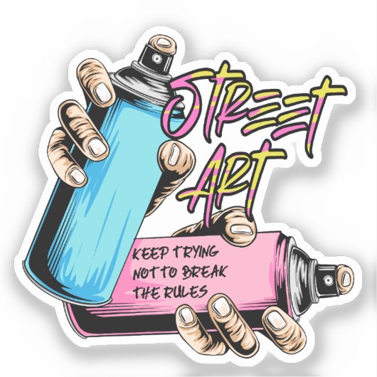 Street Art Graffiti Urban Sticker (Voorkant)