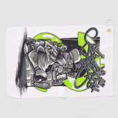 Street Art Hustle: De geldschieter Golfhanddoek (Horizontaal)