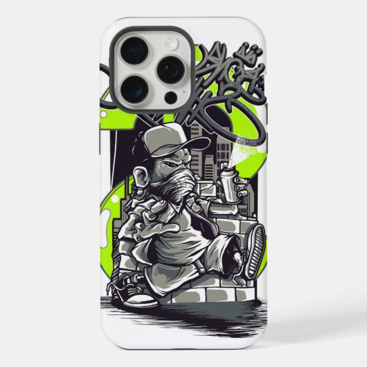 Street Art Hustle: De geldschieter iPhone Hoesje (Achterkant)