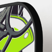 Street Art Hustle: De geldschieter Pickleball Paddle (Links Detail)