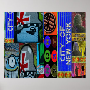 STREET ART NYC door URBAN59 Poster