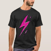 Street Art  Roze Lightning Bolt Thunder T-S T-shirt (Voorkant)