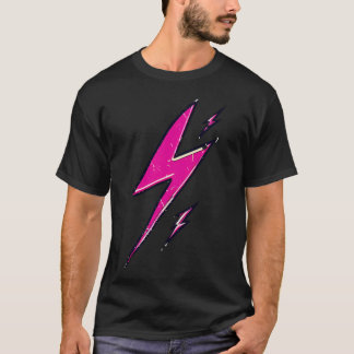 Street Art  Roze Lightning Bolt Thunder T-shirt