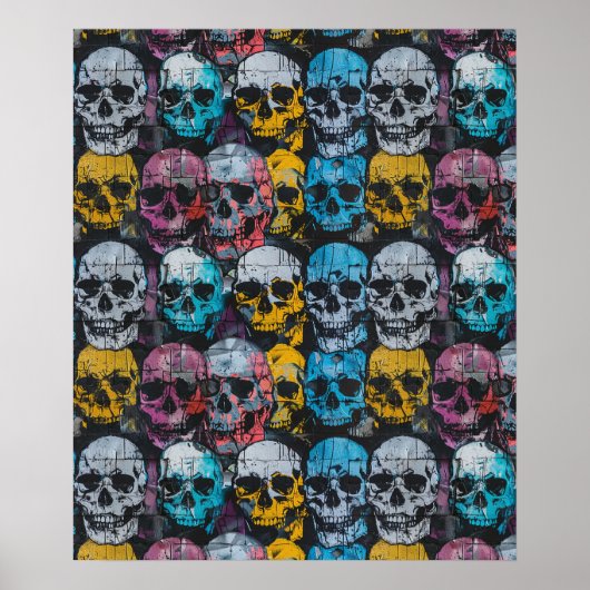 Street Art Skull Poster Design A29 (Voorkant)