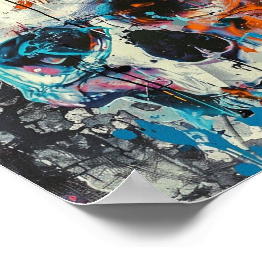 Street Art Skull Poster Design A32 (Hoek)