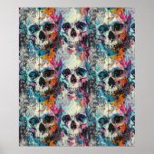 Street Art Skull Poster Design A32 (Voorkant)