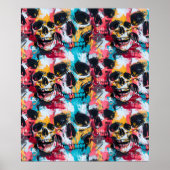 Street Art Skull Poster Design A35 (Voorkant)