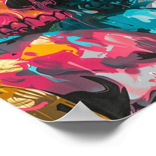 Street Art Skull Poster Design A36 (Hoek)