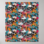 Street Art Skull Poster Design A38 (Voorkant)