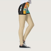 Street art Unieke fake shorts Mode Zipper Chic Leggings (Rechts)