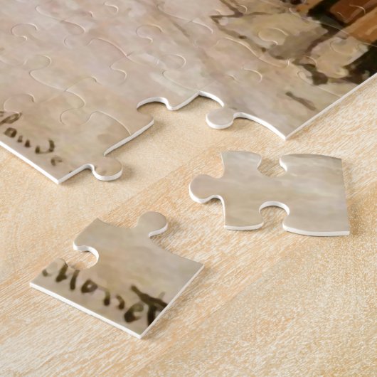 Street Bavolle Honfleur Claude Monet Fine Art Legpuzzel (Zijkant)