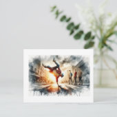 Street Breakdance at Sunset, Briefkaart (Staand voorkant)