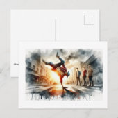 Street Breakdance at Sunset, Briefkaart (Voorkant / Achterkant)