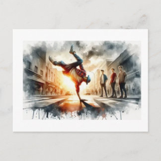 Street Breakdance at Sunset, Briefkaart