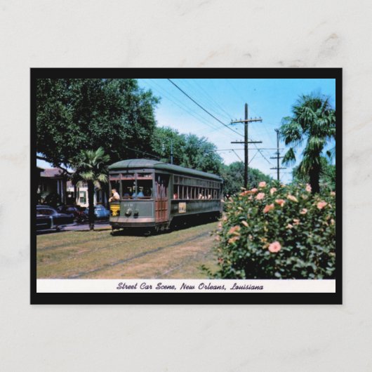 Street Car Scene, Vintage van New Orleans Briefkaart (Voorkant)