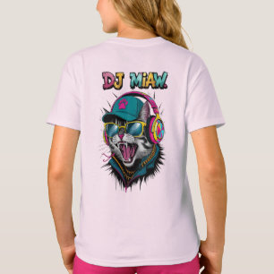 Street Cat DJ Attitude – Krachtige Streetwear Kuns T-shirt