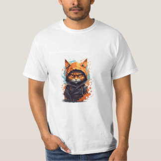 Street cat warrior oragen hodie  t-shirt