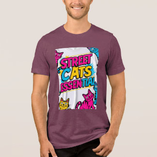 Street Cats Essential – Krachtige Multikleur T-shi Tri-Blend Shirt