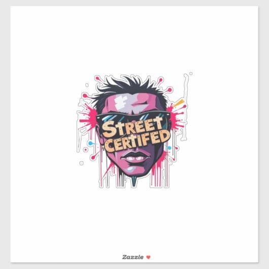 Street Certified | Urban Graffiti Face Art Design Sticker (Vel)