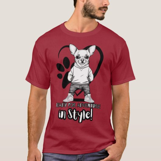 Street Chic Chihuahua: een kleine trendsetter T-shirt (Voorkant)