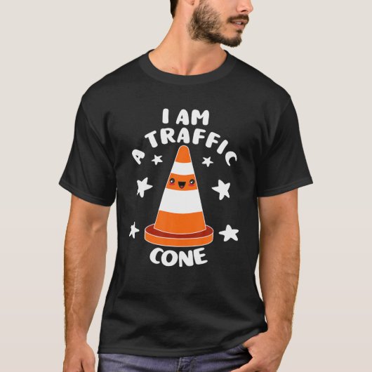 Street Cone Costume | Ik ben een verkeerskone Lazy T-shirt (Voorkant)