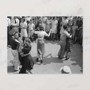 Street Dance, Crowley, Louisiana, jaren '30 Briefkaart