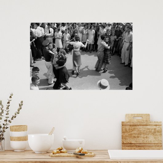 Street Dance, Crowley, Louisiana, jaren '30 Poster (Keuken)