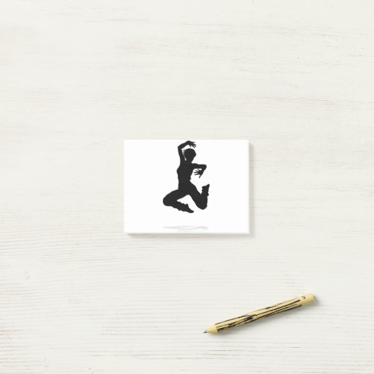 Street Dance Dancer Silhouette Post-it® Notes (Op bureau)