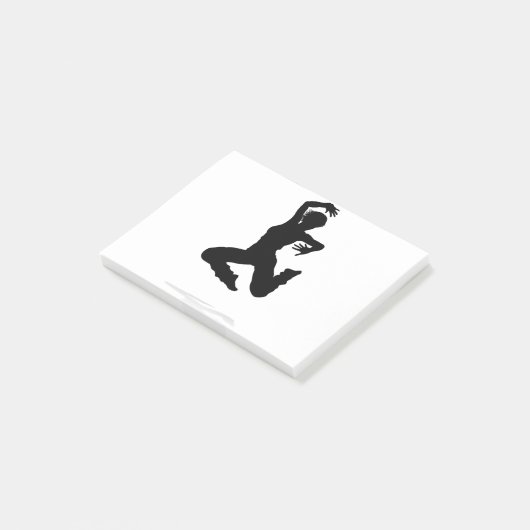 Street Dance Dancer Silhouette Post-it® Notes (Schuin)