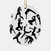 Street Dance Dancer Silhouettes Keramisch Ornament (Rechts)