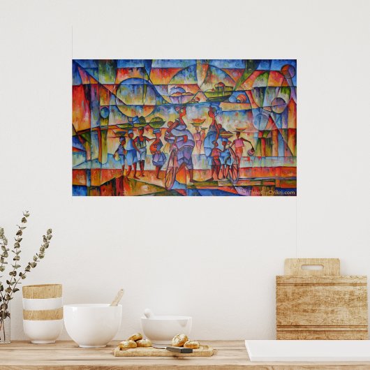 Street Dialog II - Canvas Print (Keuken)