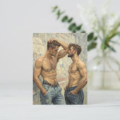 Street Dialogue: A Moment of Raw Intensity Briefkaart (Staand voorkant)