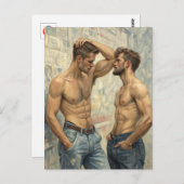 Street Dialogue: A Moment of Raw Intensity Briefkaart (Voorkant / Achterkant)